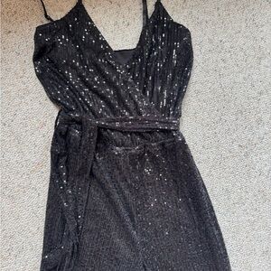 Elegant Black Sequin jumpsuit